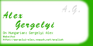 alex gergelyi business card